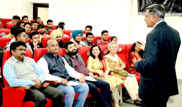 Brig. Kuljit Singh interacting with students